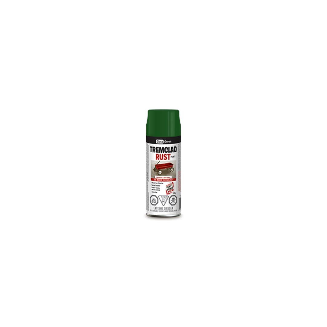 TREMCLAD® Oil Based Rust Paint Aerosol Spray - Gloss Green - TESCO Building Supplies