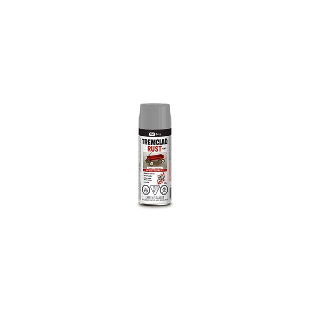 TREMCLAD® Oil Based Rust Paint Aerosol Spray - Gloss Grey - TESCO Building Supplies 