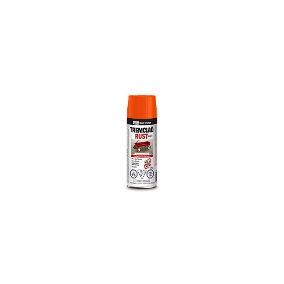 TREMCLAD® Oil Based Rust Paint Aerosol Spray - Gloss Real Orange - TESCO Building Supplies