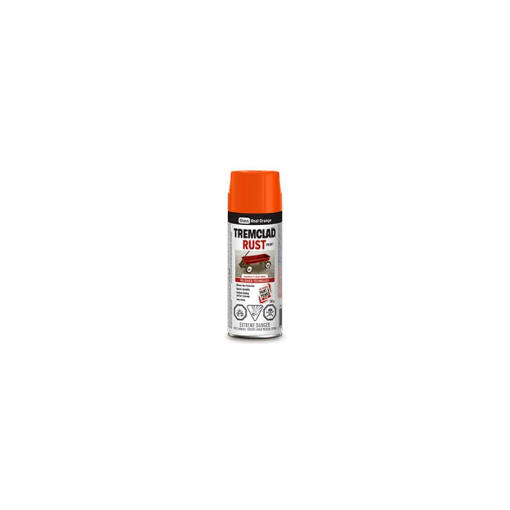 TREMCLAD® Oil Based Rust Paint Aerosol Spray - Gloss Real Orange - TESCO Building Supplies 