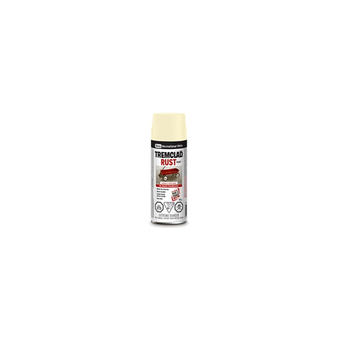 TREMCLAD® Oil Based Rust Paint Aerosol Spray - Gloss Recreational White - TESCO Building Supplies