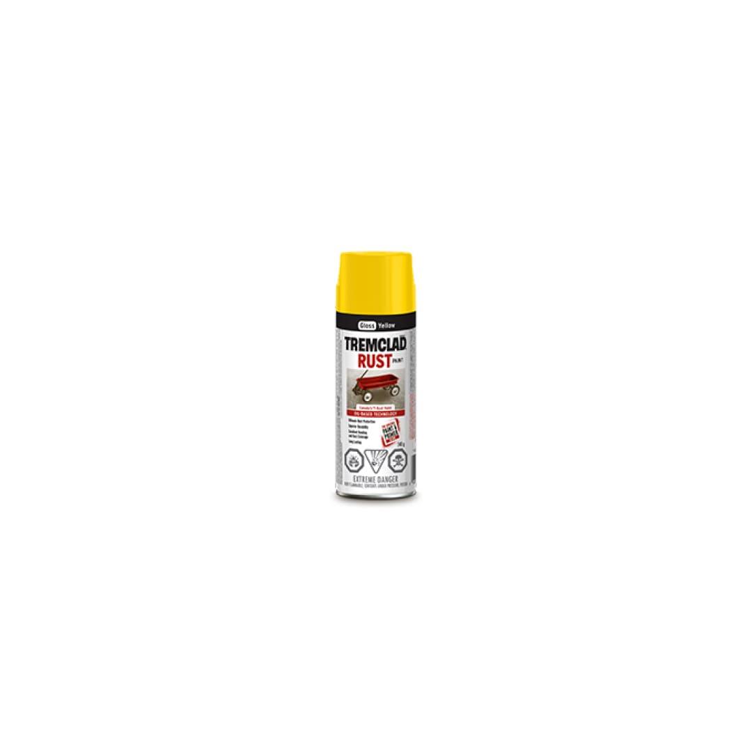 TREMCLAD® Oil Based Rust Paint Aerosol Spray - Gloss Yellow - TESCO Building Supplies