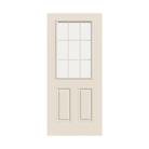 1/2 View 9-Light Glass 2-Panel Steel Exterior Entry Door JELD-WEN