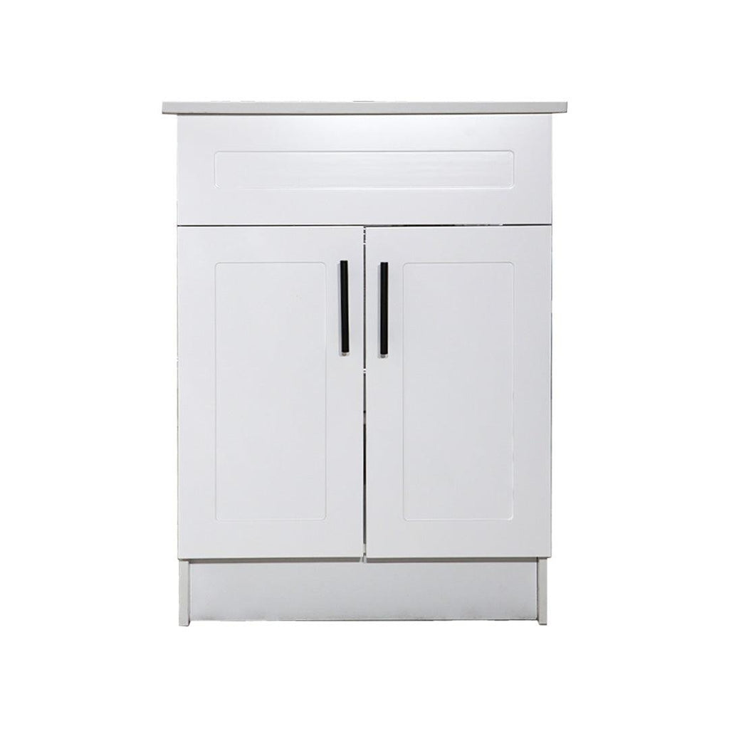 24" White MDF Vanity Base Without Drawer - TESCO Building Supplies 