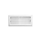 4" x 10" White Floor Register - Steel Painted - RG0246 - TESCO Building Supplies 
