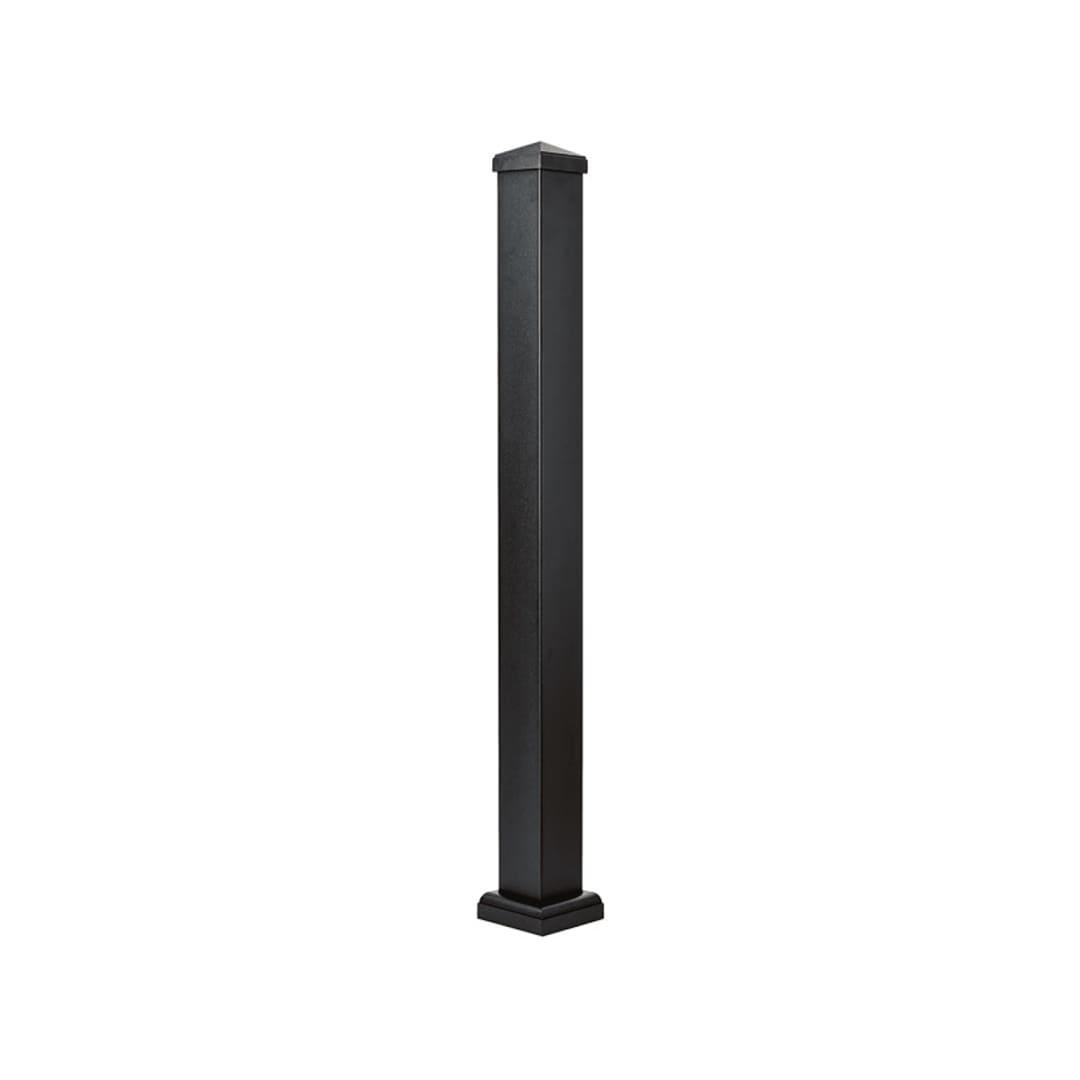 44″ High Black Aluminum Surface Mount Post - BLPOP44 - TESCO Building Supplies 