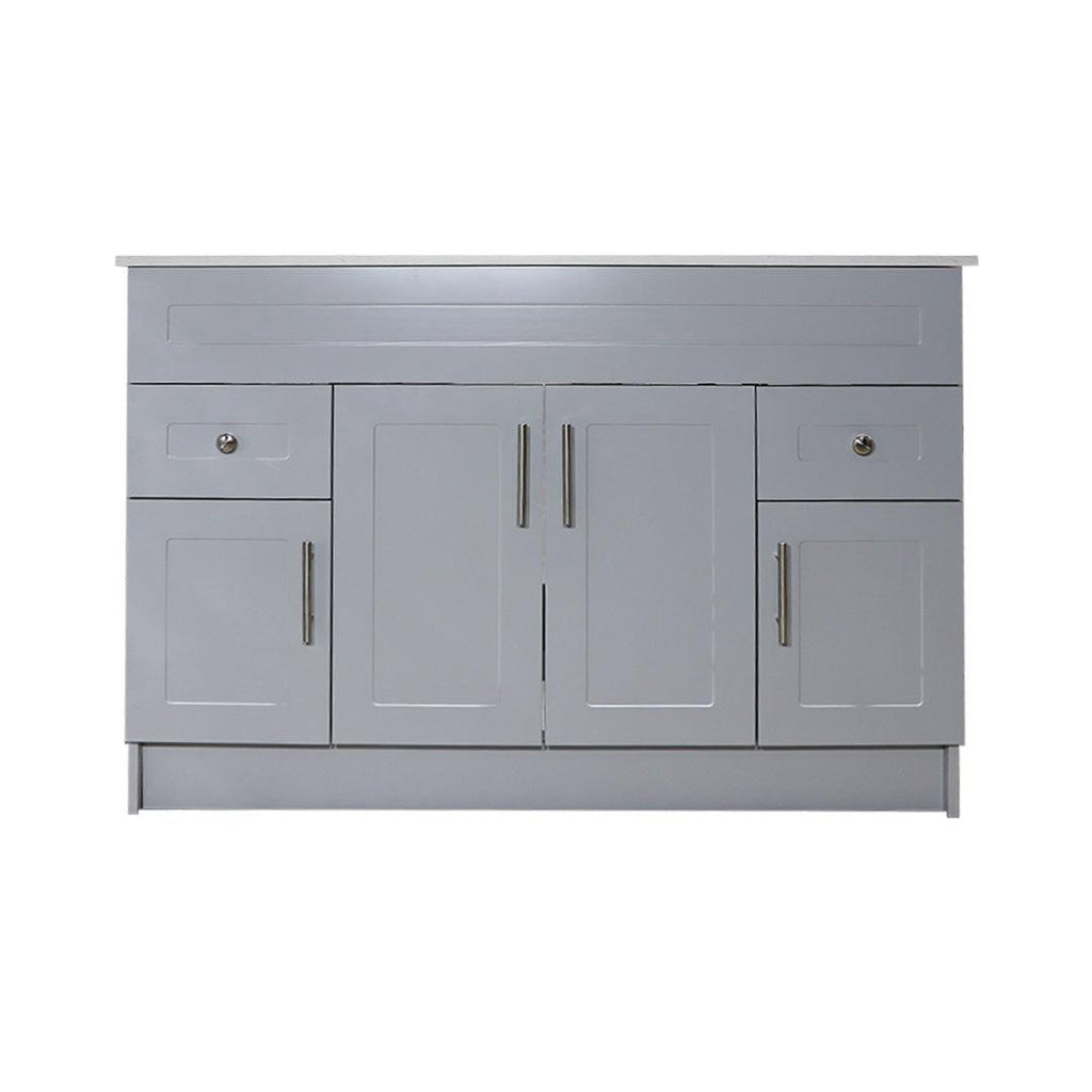 48" Grey MDF Vanity Base With 2 Drawer - TESCO Building Supplies 