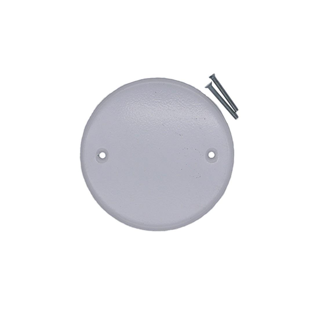 Ceiling Electrical Box Cover Plate White 3.5'' Blank Round Box Cover