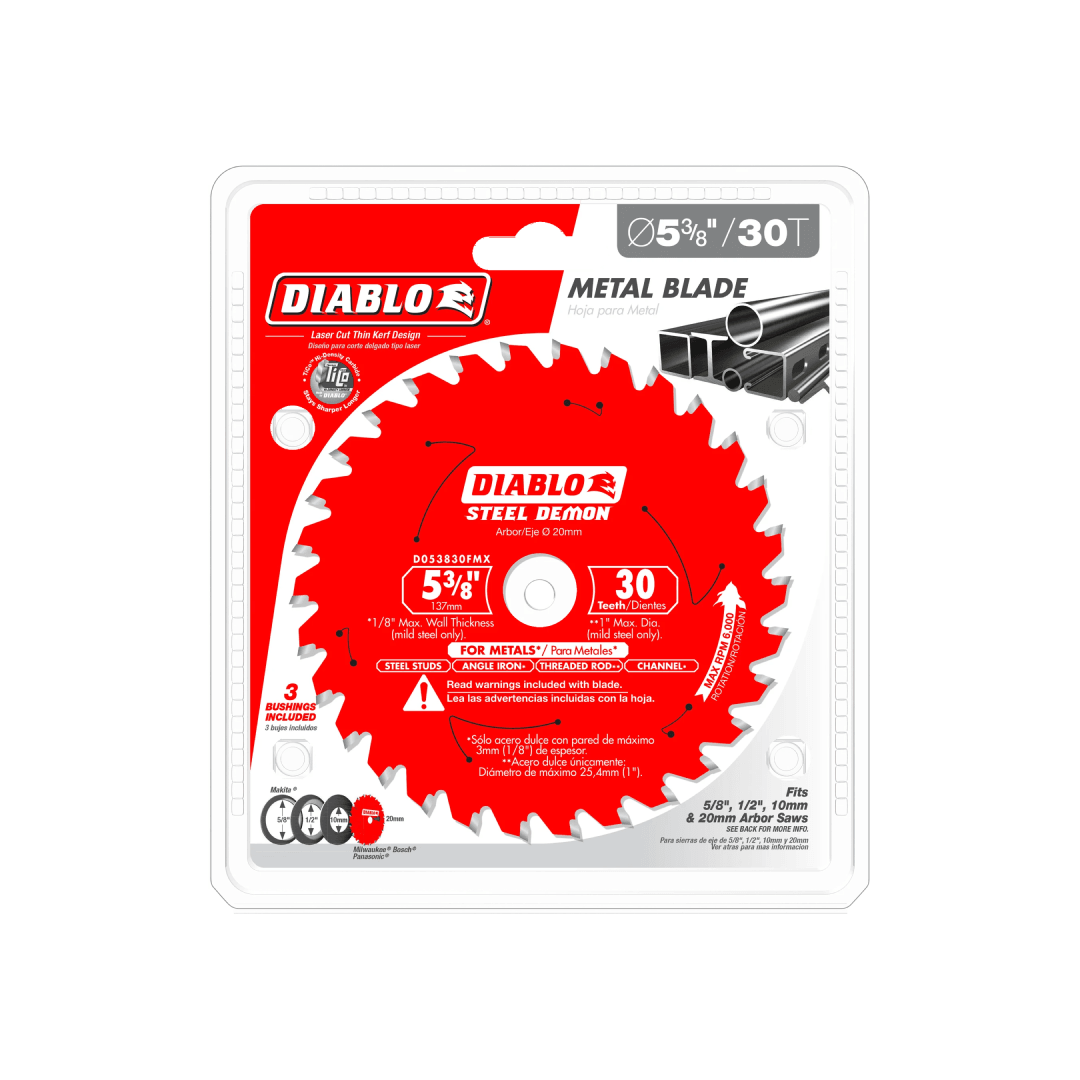 5‑3/8 in. x 30 Tooth Steel Demon Carbide-Tipped Saw Blade for Metal - D053830FMX - TESCO Building Supplies 