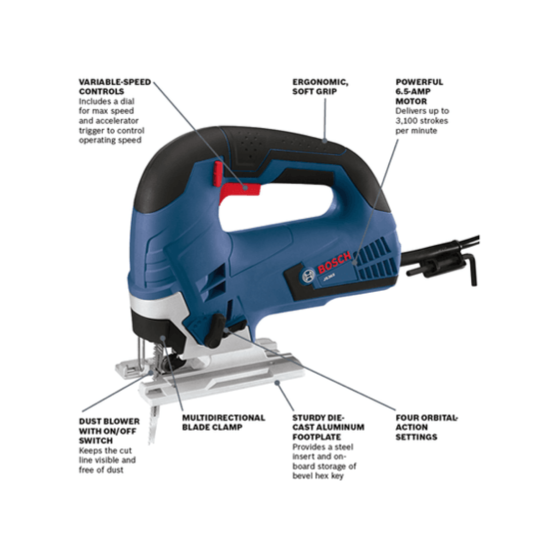 6.5 Amp Top-Handle Jig Saw - JS365 - TESCO Building Supplies 