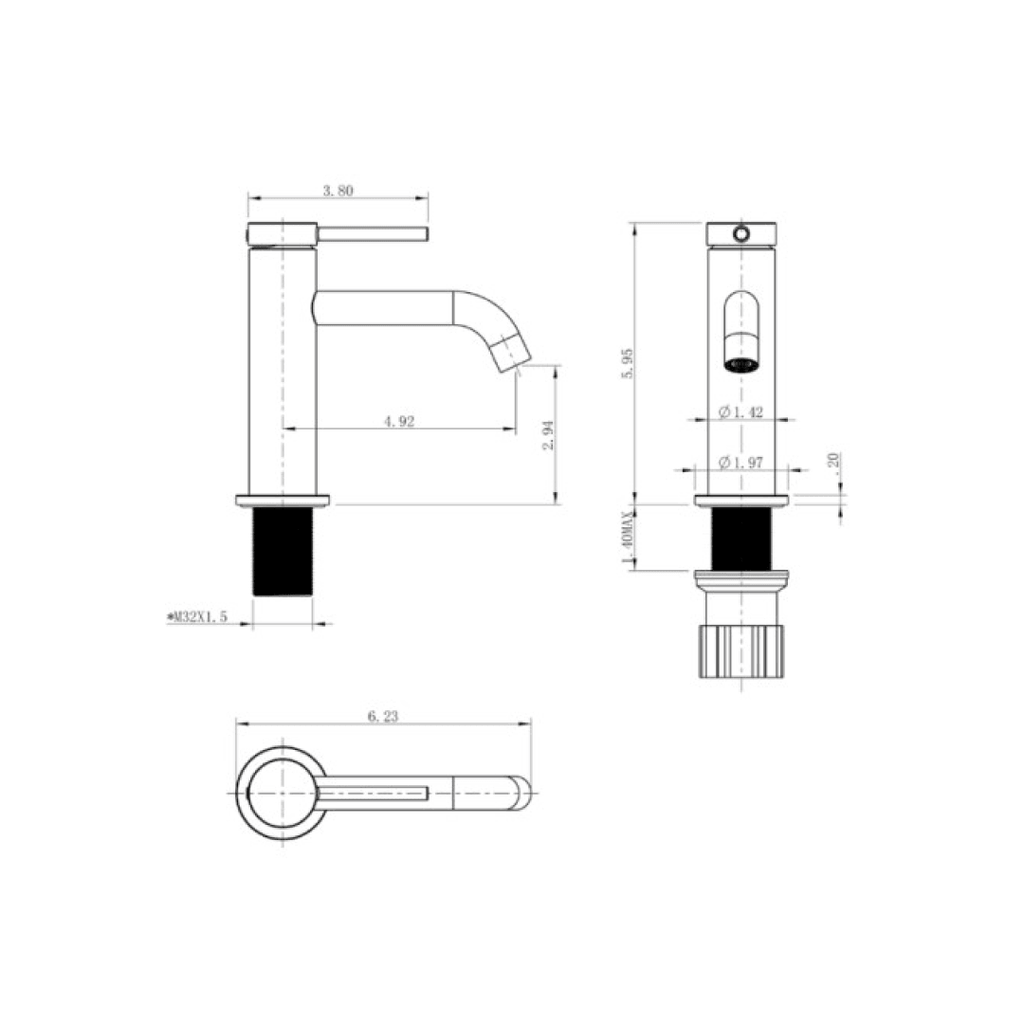 Bathroom Sink Faucet - F11104 KODAEN INC.