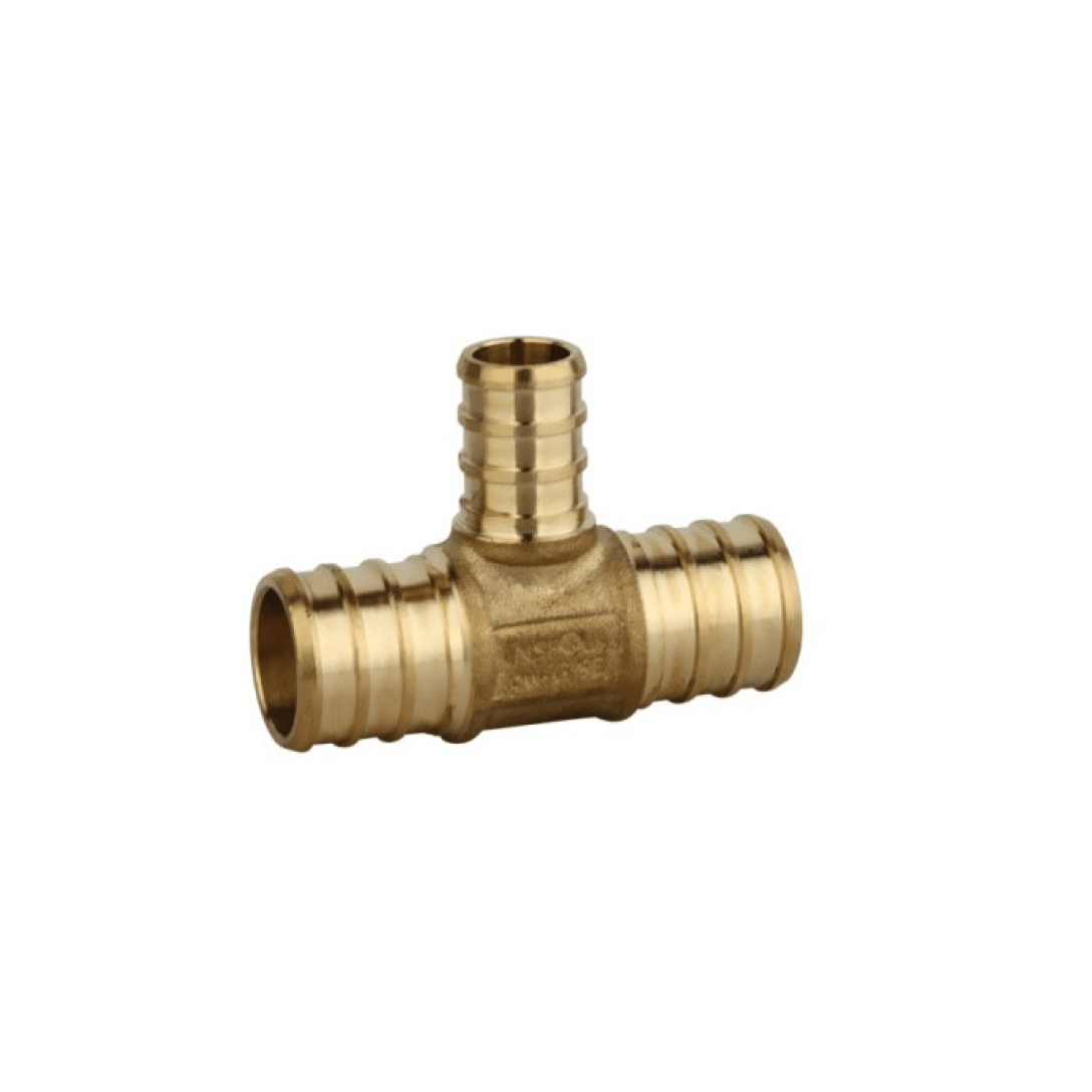 Brass Pex TEE 1" x 1" x 3/4" - 611332-BPT - TESCO Building Supplies 