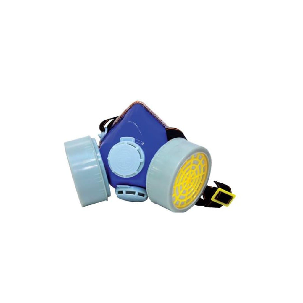Chemical Respirator Face Mask with Filters - TESCO Building Supplies 