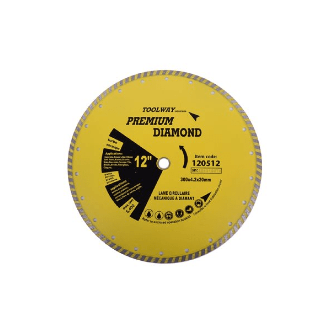 Diamond Saw Blade 12in Sintered Turbo - TESCO Building Supplies 