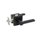 Door Lock Lever Entry Square Matte Black - TESCO Building Supplies 