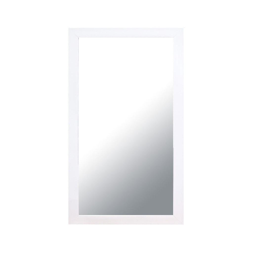 Flat Framed Rectangular Bathroom Vanity Mirror in Sliver - TESCO Building Supplies 