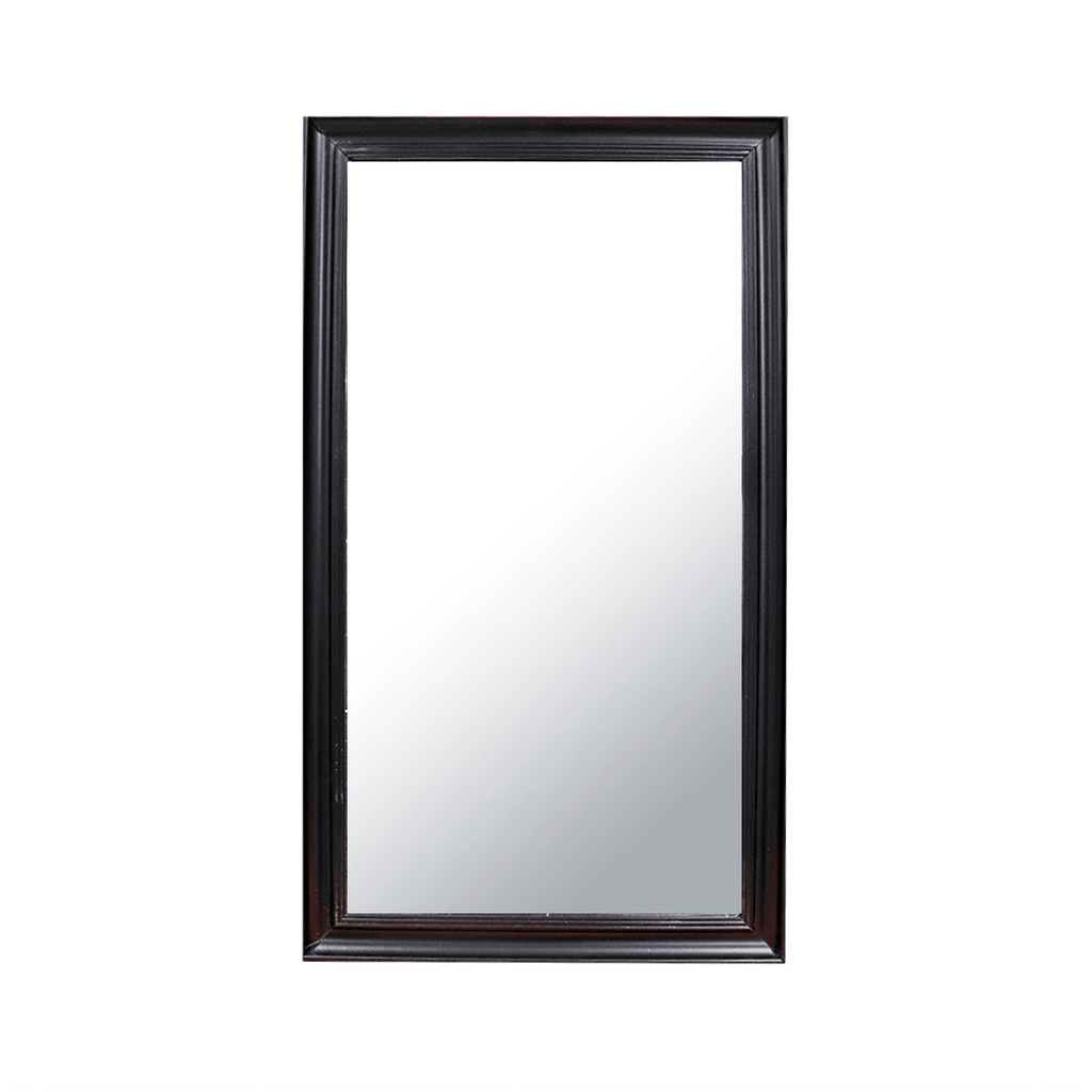 Framed Rectangular Bathroom Vanity Mirror in Brown - C - TESCO Building Supplies 