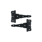 Heavy Duty Decorative 6″ Tee Hinges (2 pcs) | Black Galvanized Steel - HDTH6BLK - TESCO Building Supplies 