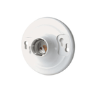 Medium Base One-Piece White Urea Outlet Box Mount Incandescent Lampholder - 8829-CW4 Leviton