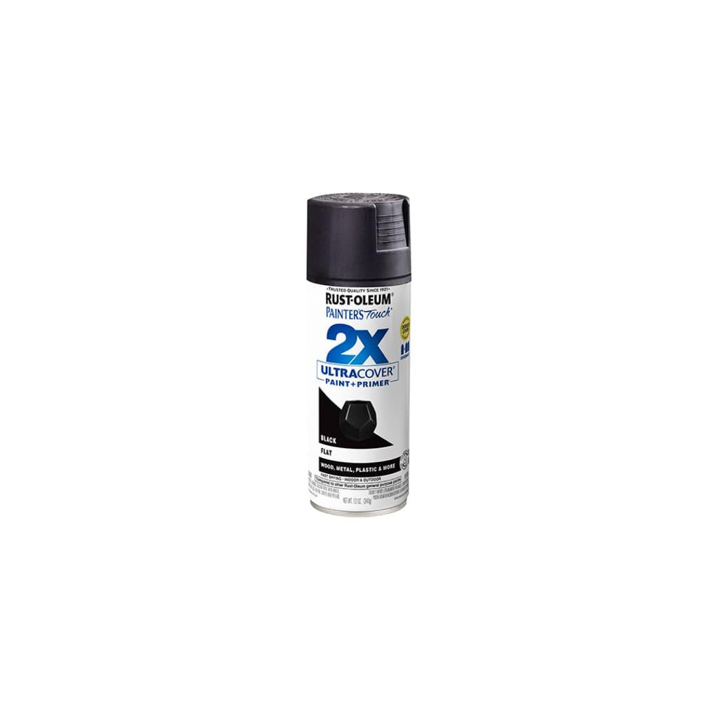 Painter's Touch® 2x Ultra Cover® Spray Paint - Flat Black - TESCO Building Supplies 