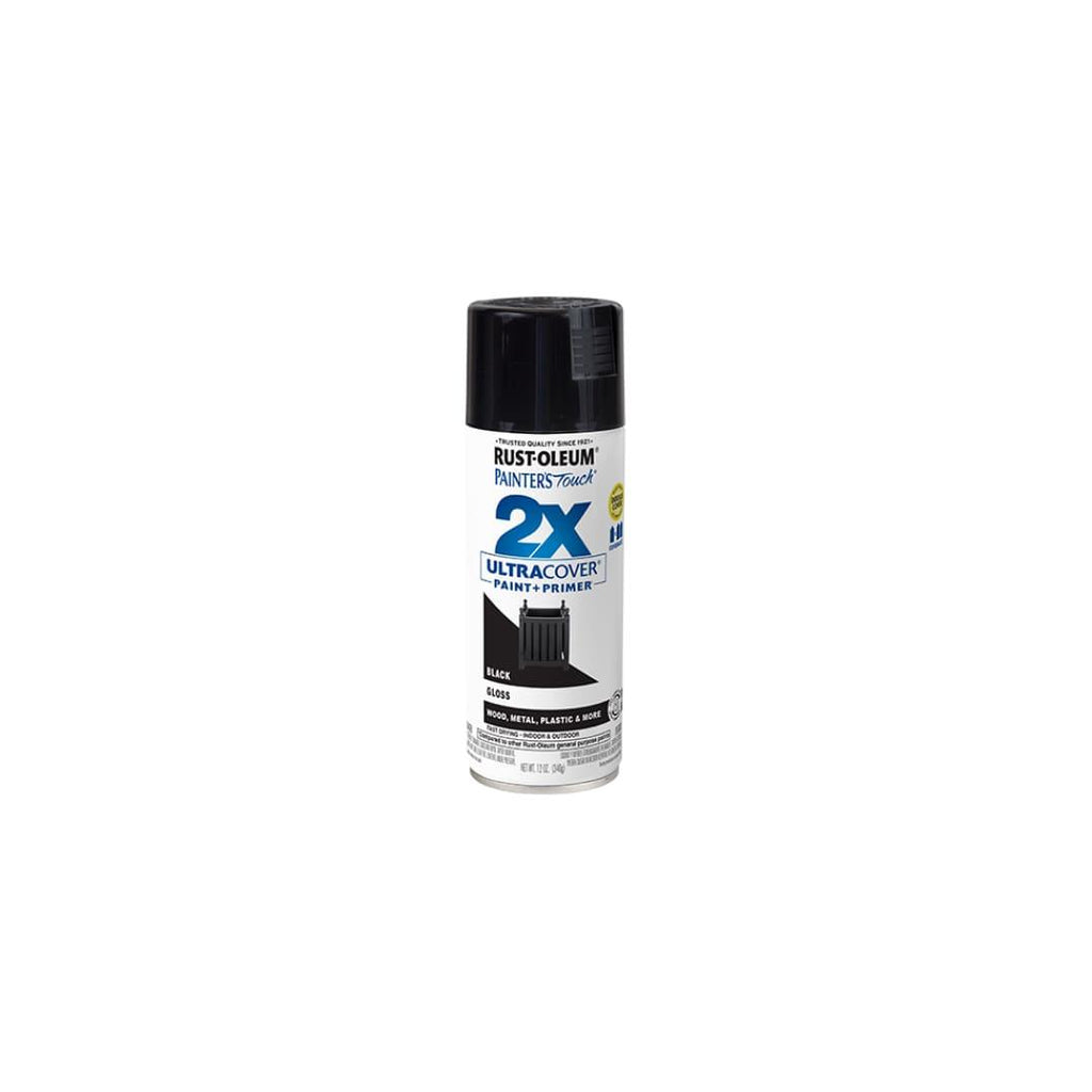 Painter's Touch® 2x Ultra Cover® Spray Paint - Gloss Black - TESCO Building Supplies 