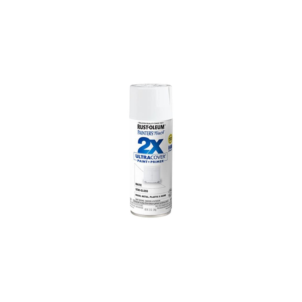 Painter's Touch® 2x Ultra Cover® Spray Paint - Semi-Gloss White - TESCO Building Supplies 