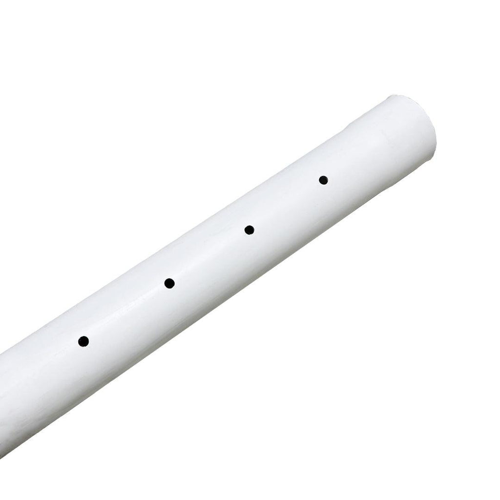 PVC 4" x 10ft Perforated Sewer White Pipe - TESCO Building Supplies 