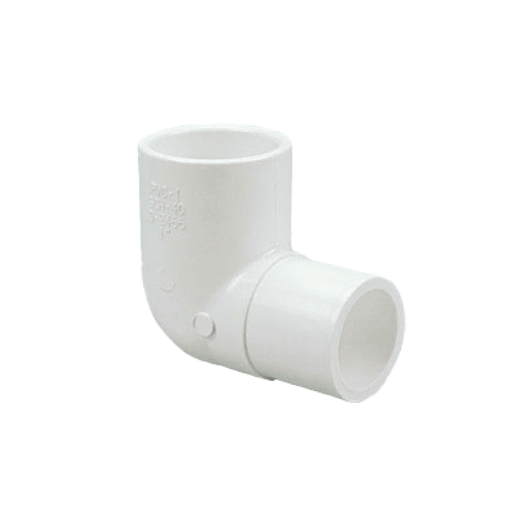 PVC Schedule 40 SCH40 90 Deg Street Elbow Spigot x Slip - 409 - TESCO Building Supplies 