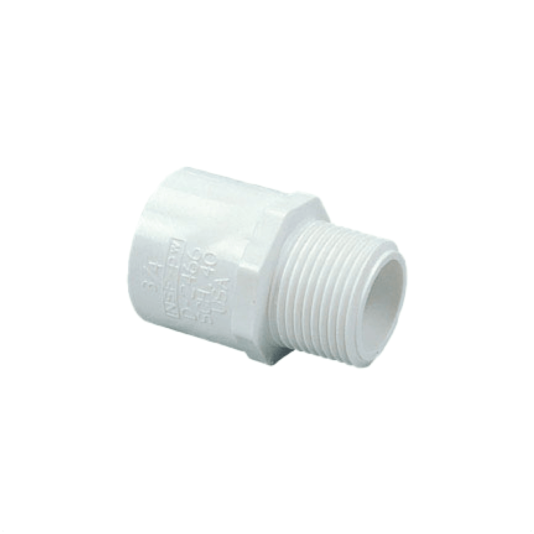 PVC Schedule 40 SCH40 Male Adapter Slip x MIPT - 436 - TESCO Building Supplies 