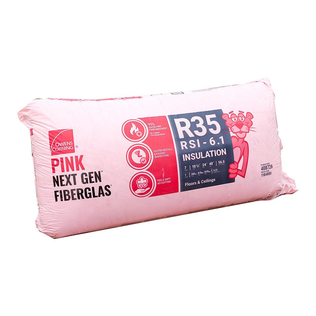 R35 24" X 48" Pink Next Gen™ Fiberglas® Wood Insulation 56sf/Bag - TESCO Building Supplies 
