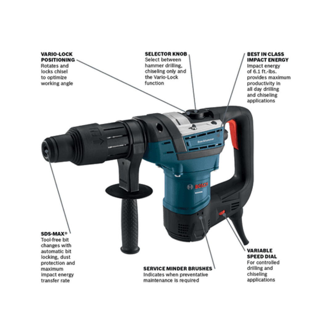 RH540M - SDS-Max® 1-9/16 in. Combination Hammer BOSCH