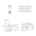 Siphonic Two-Piece Toilet Dual Flush - SA-2266 TESCO Building Supplies