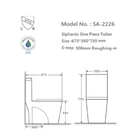 Siphonic One-Piece Toilet - SA-2226 TESCO Building Supplies