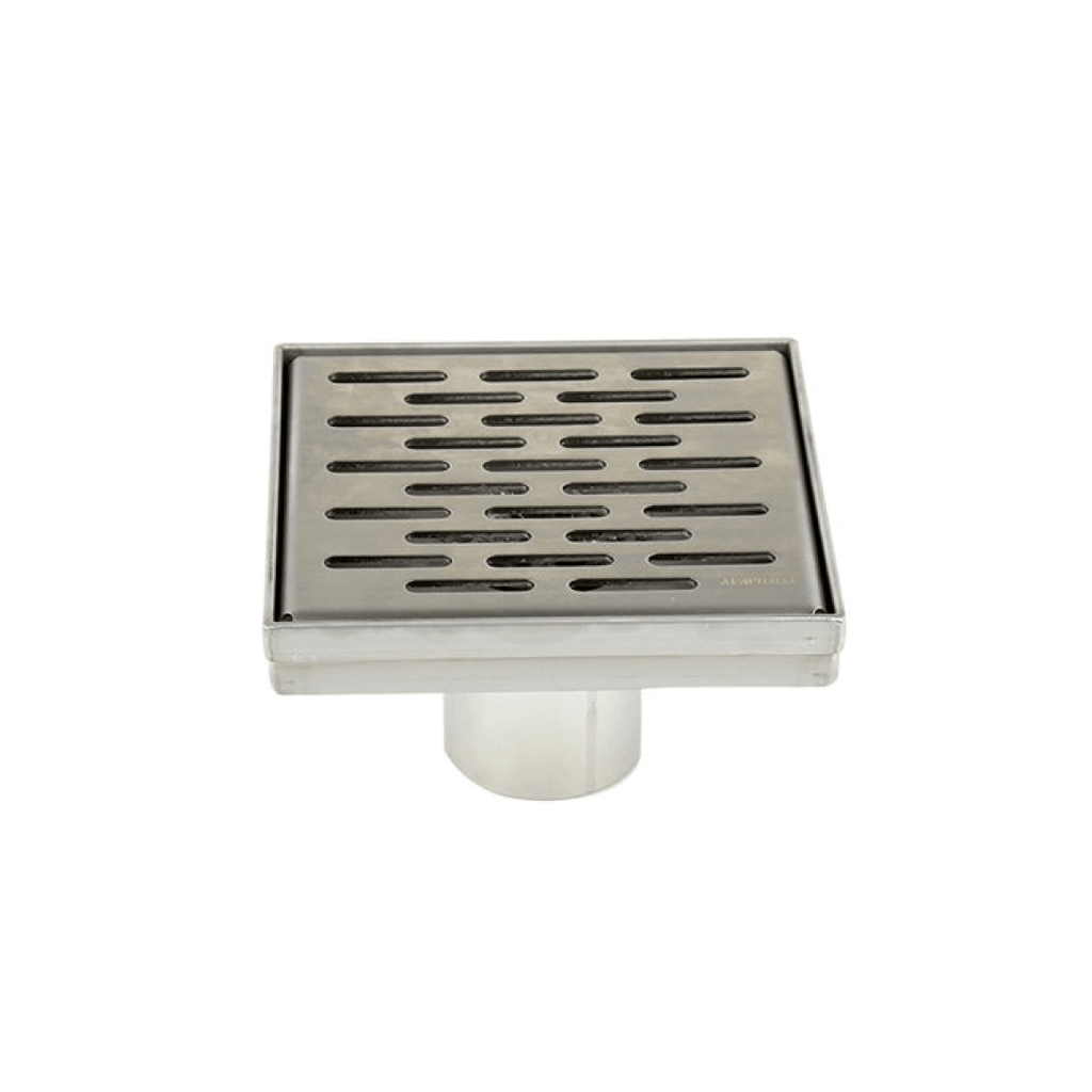 Square Shower Drain Grill Grid 2in 5-3/32 x 5-3/32 x 3-1/8" Stainless Steel - 188058 - TESCO Building Supplies 