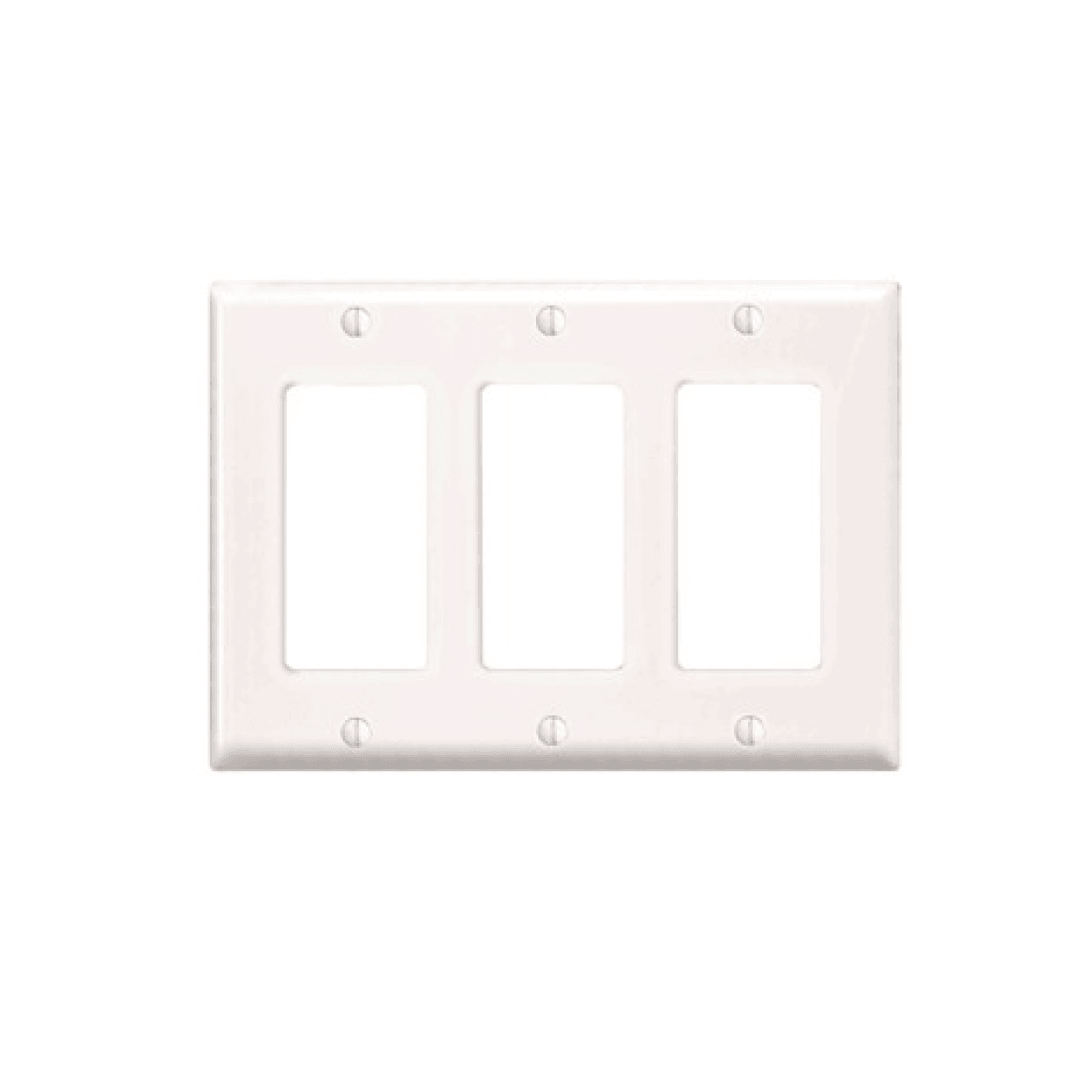 Thermoplastic Nylon 3-Gang Decora Wallplate - PJ263-W Leviton