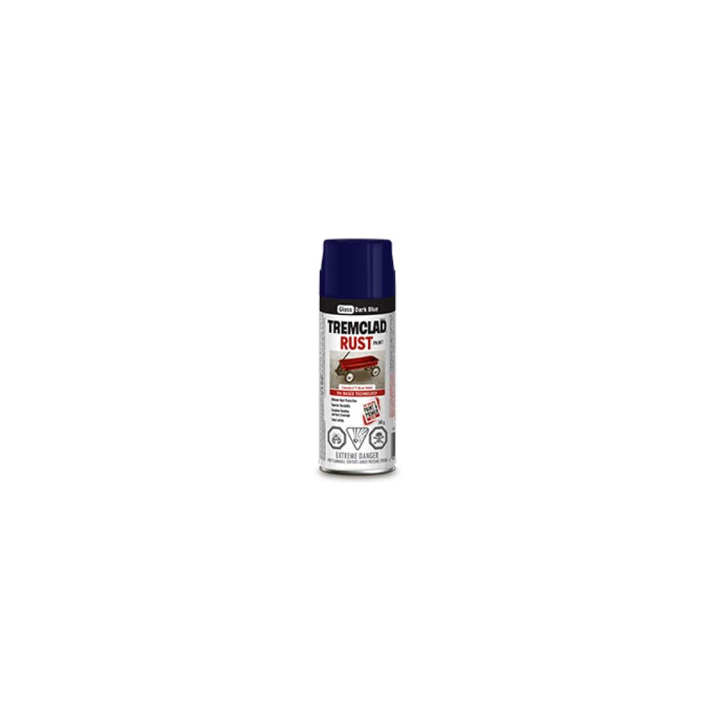 TREMCLAD® Oil Based Rust Paint Aerosol Spray - Gloss Dark Blue - TESCO Building Supplies 