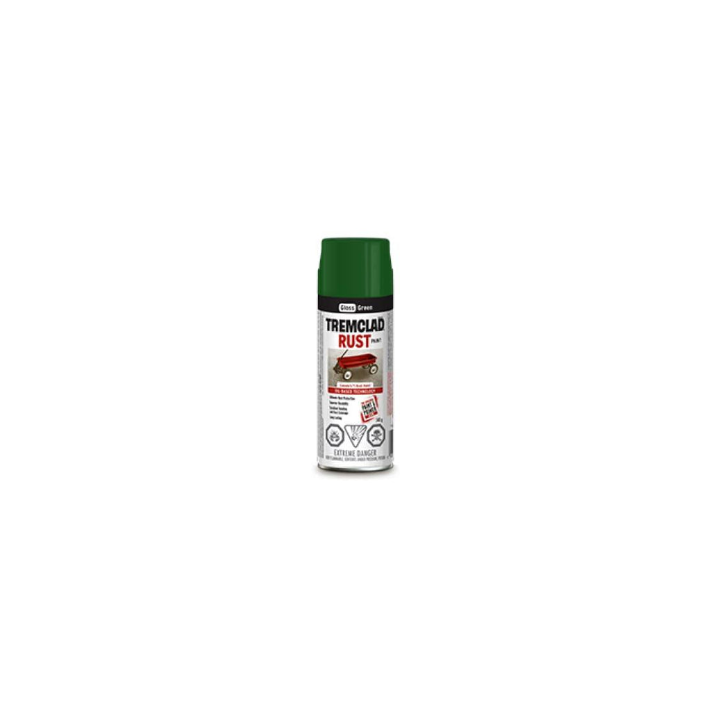 TREMCLAD® Oil Based Rust Paint Aerosol Spray - Gloss Green - TESCO Building Supplies 