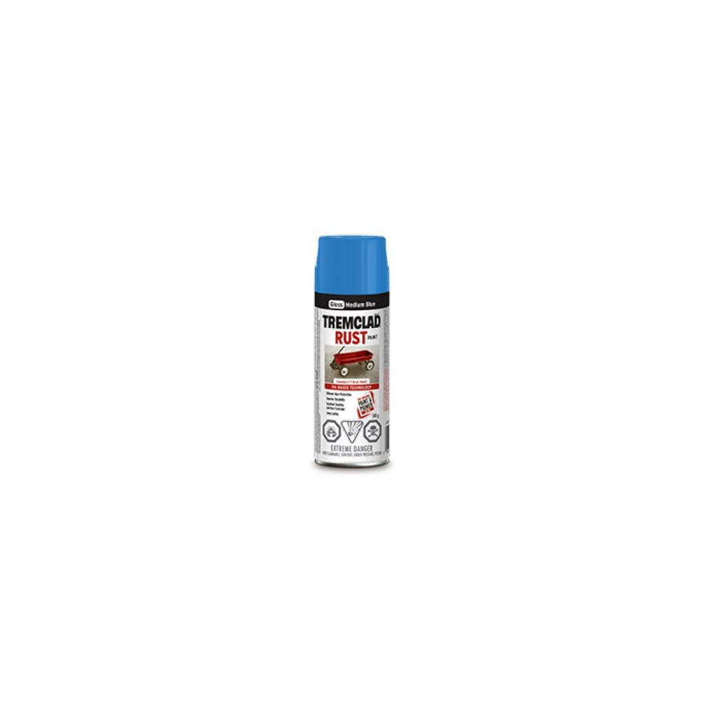 TREMCLAD® Oil Based Rust Paint Aerosol Spray - Gloss Medium Blue - TESCO Building Supplies 