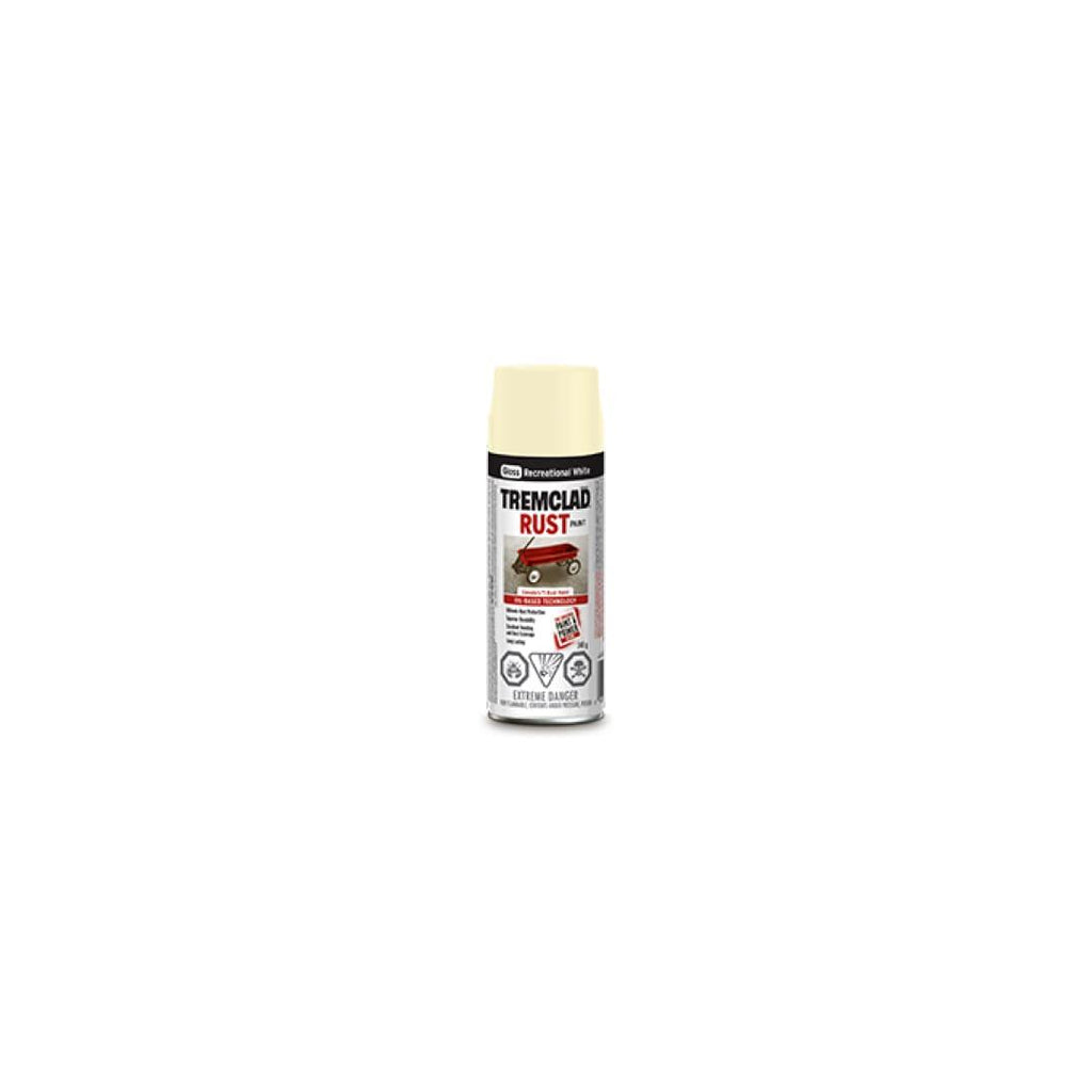 TREMCLAD® Oil Based Rust Paint Aerosol Spray - Gloss Recreational White - TESCO Building Supplies 
