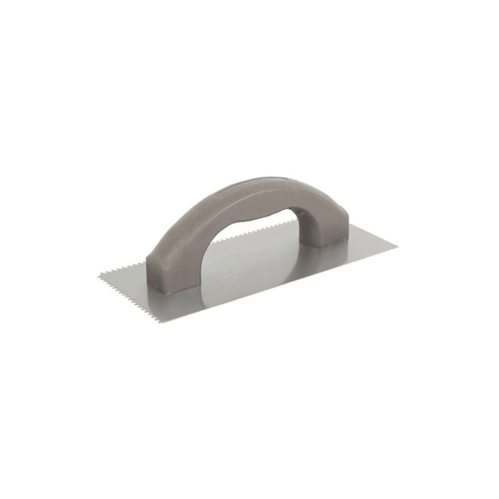 Trowel Square Notch Carbon Steel Plastic Handle ¼ x ¼ x ¼ - TESCO Building Supplies 