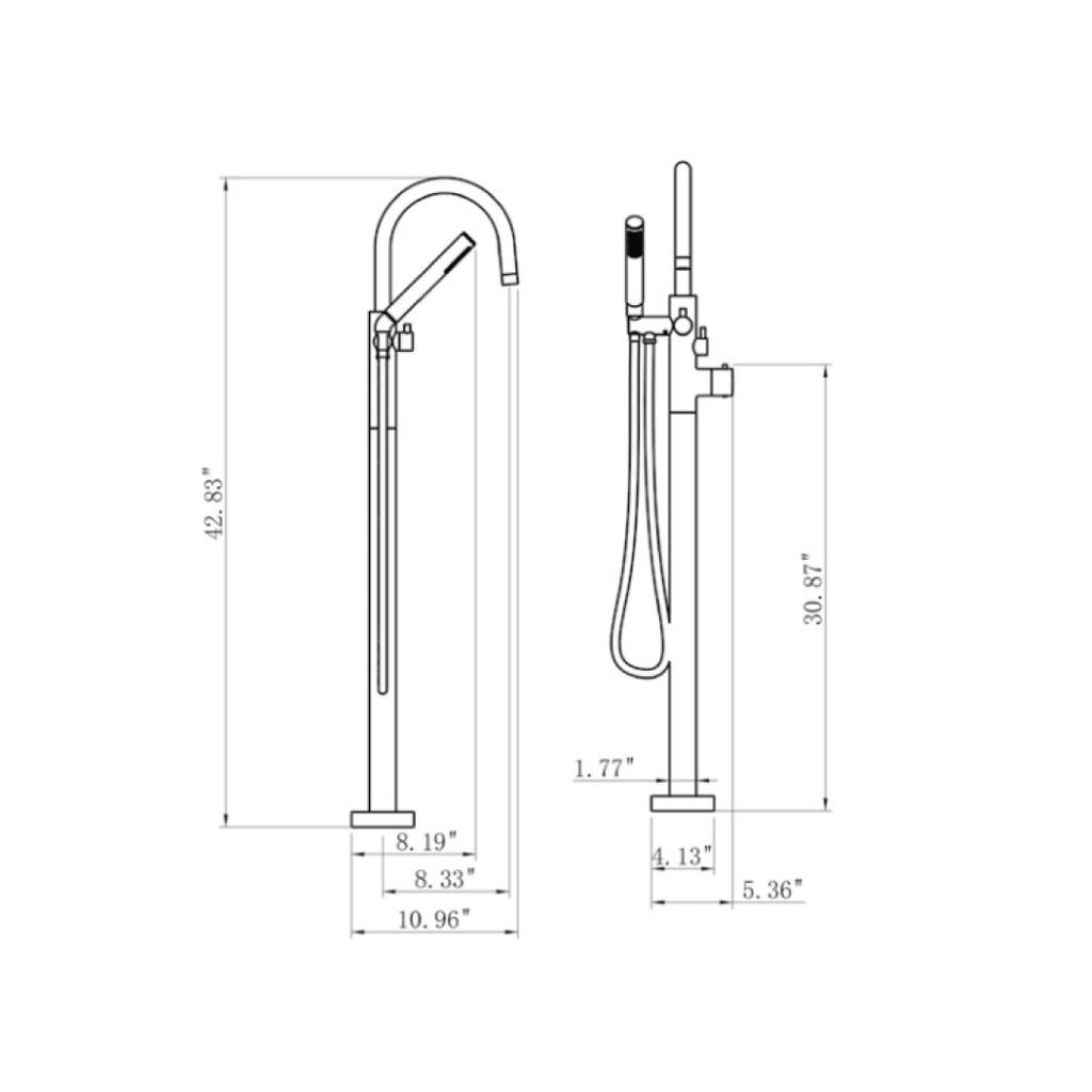 TUB FAUCET - F71106 KODAEN INC.