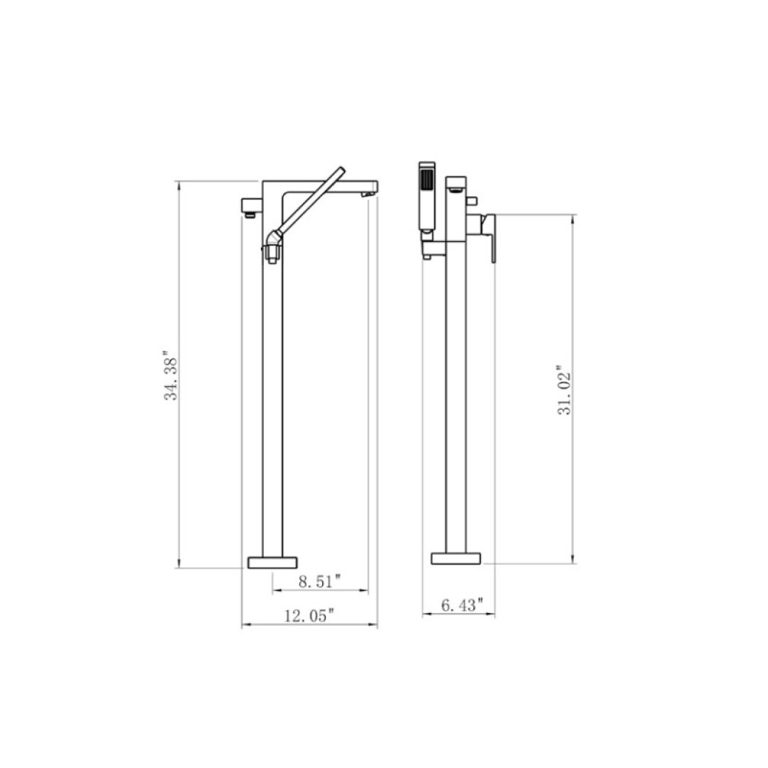 TUB FAUCET - F71108 KODAEN INC.