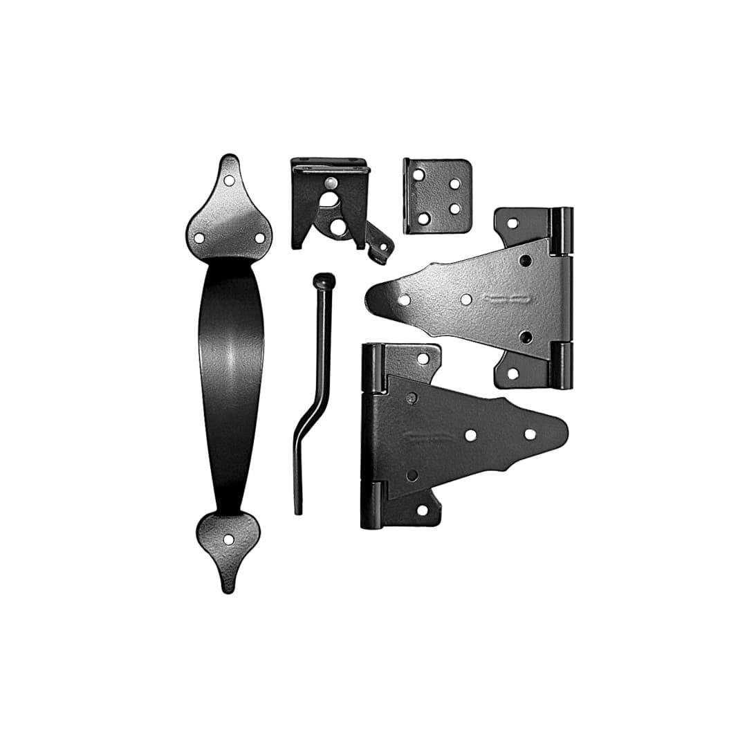 Wooden Gate Combo Kit | Black Galvanized Steel - WGCKH - TESCO Building Supplies 